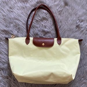 Longchamp Le Pliage Nylon Yellow Tote Bag Purse